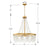 Crystorama Fiona 4 Light Chandelier, Antique Gold with Beads