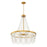 Crystorama Fiona 4 Light Chandelier, Antique Gold with Beads