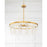 Crystorama Fiona 4 Light Chandelier, Antique Gold with Beads