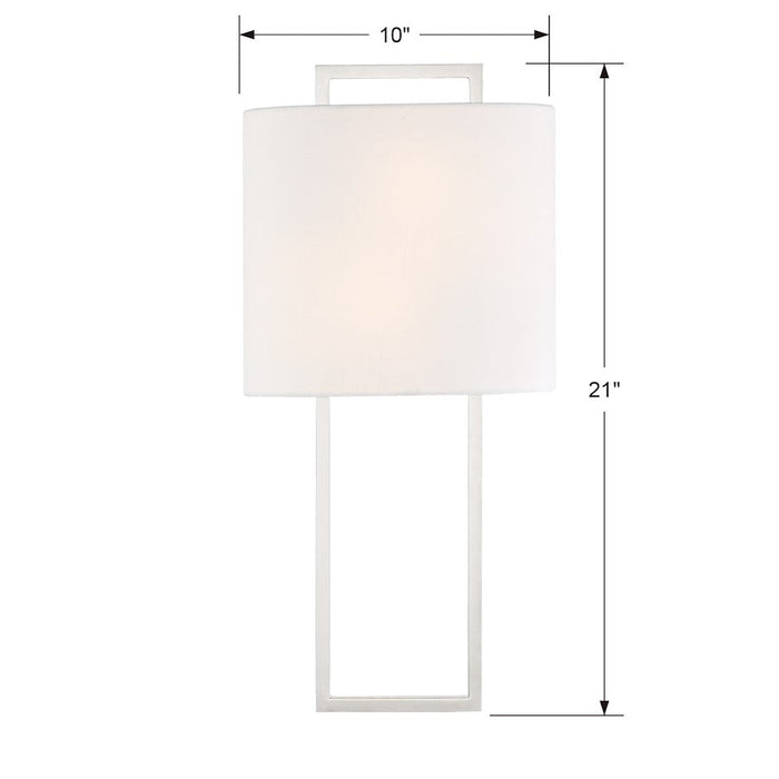 Crystorama Fremont 2 Light Wall Mount