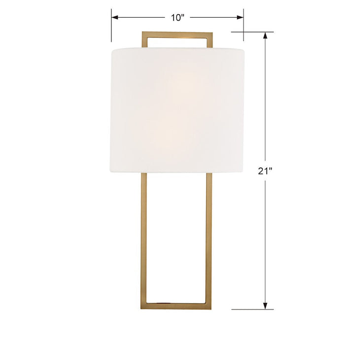 Crystorama Fremont 2 Light Wall Mount