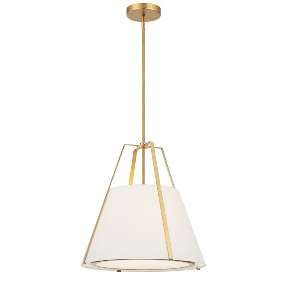 Crystorama Fulton 3 Light Pendant, Antique Gold - FUL-904-GA