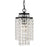 Crystorama Gabrielle 1 Light Mini Chandelier, Matte Black - GAB-B7301-MK