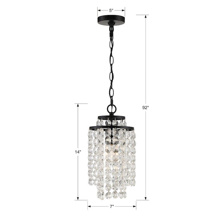 Crystorama Gabrielle 1 Light Mini Chandelier