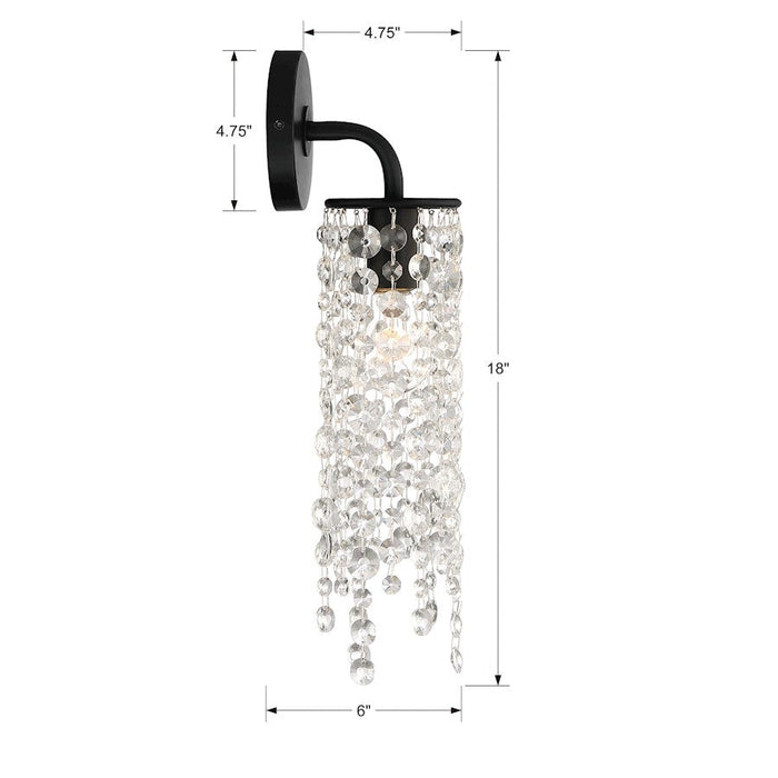 Crystorama Gabrielle 1 Light Wall Mount