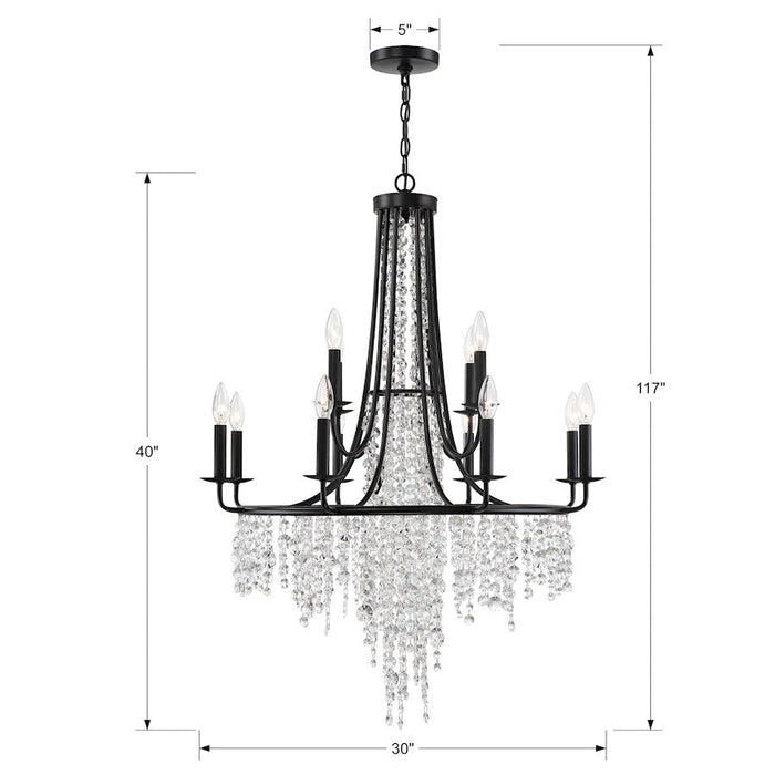 Crystorama Gabrielle 12 Light Chandelier