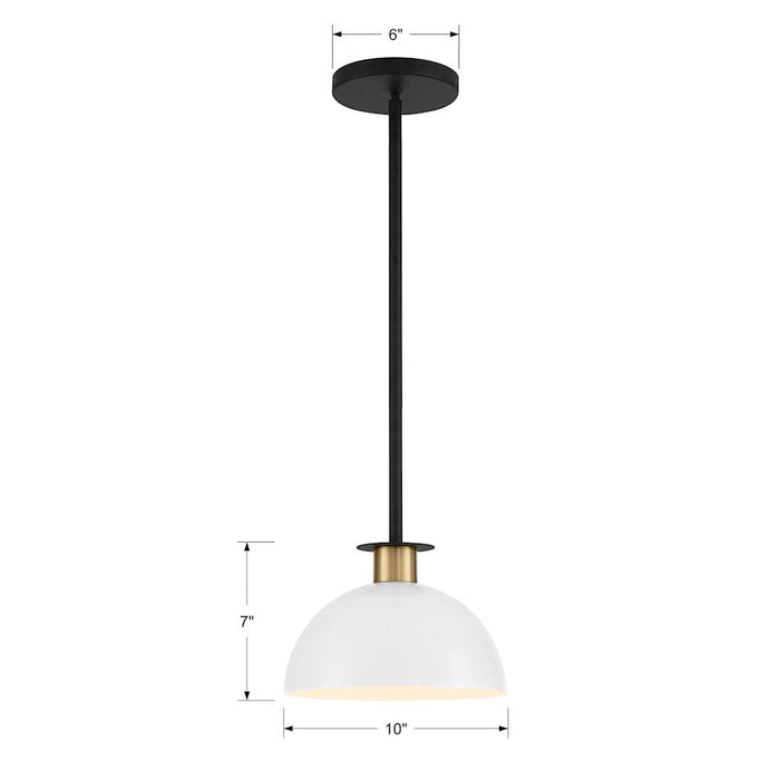 Crystorama Gigi 1 Light Pendant, White