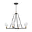 Crystorama Gigi 4 Light Chandelier, Black/Aged Brass/White - GIG-814-BK-AG