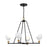 Crystorama Gigi 4 Light Chandelier, Black/Aged Brass/White