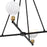 Crystorama Gigi 4 Light Chandelier, Black/Aged Brass/White