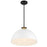 Crystorama Gigi 1 Light Pendant, Black/Aged Brass/White