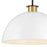 Crystorama Gigi 1 Light Pendant, Black/Aged Brass/White