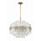 Crystorama Hayes Chandelier, Aged Brass