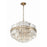 Crystorama Hayes Chandelier, Aged Brass