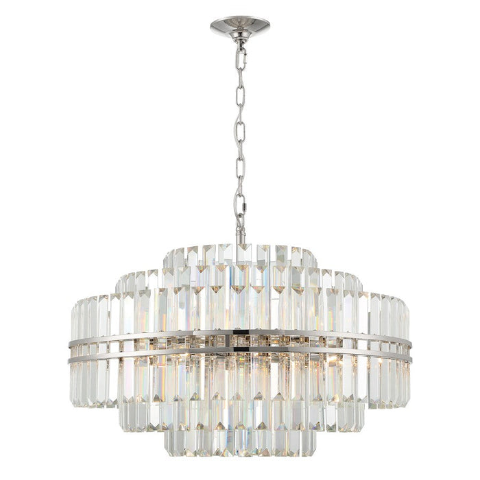 Crystorama Hayes 16 Light Chandelier, Polished Nickel - HAY-1407-PN