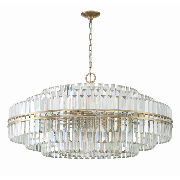 Crystorama Hayes Chandelier, Aged Brass