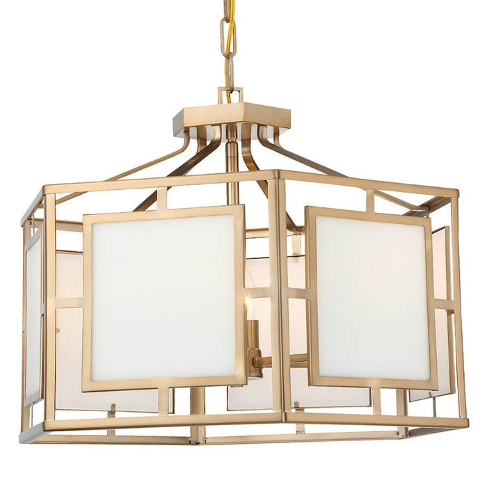 Crystorama Hillcrest 6 Light Chandelier, Vibrant Gold