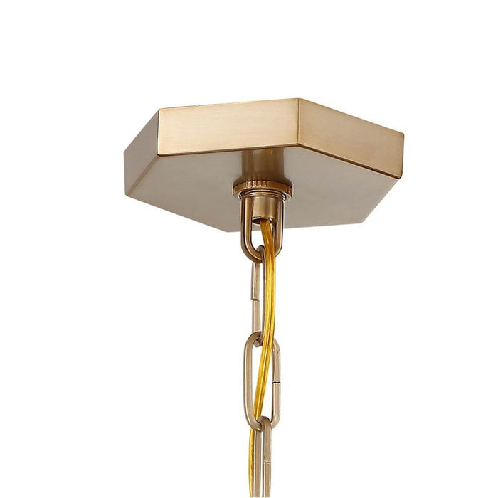 Crystorama Hillcrest 6 Light Chandelier, Vibrant Gold