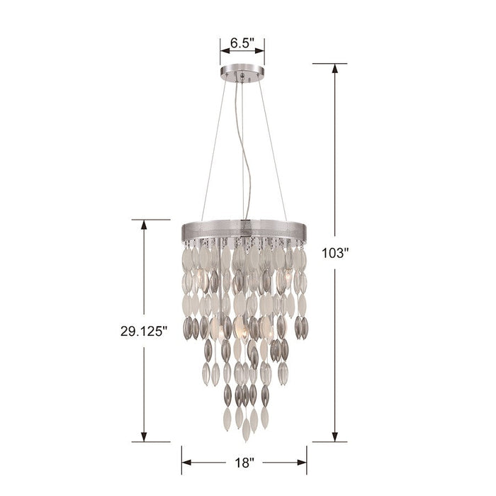 Crystorama Hudson Chandelier, Chrome