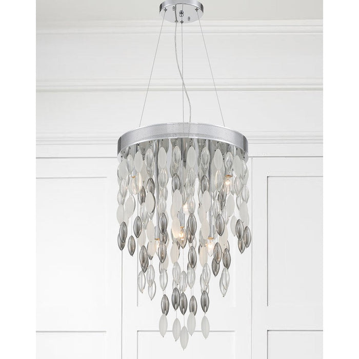 Crystorama Hudson Chandelier, Chrome