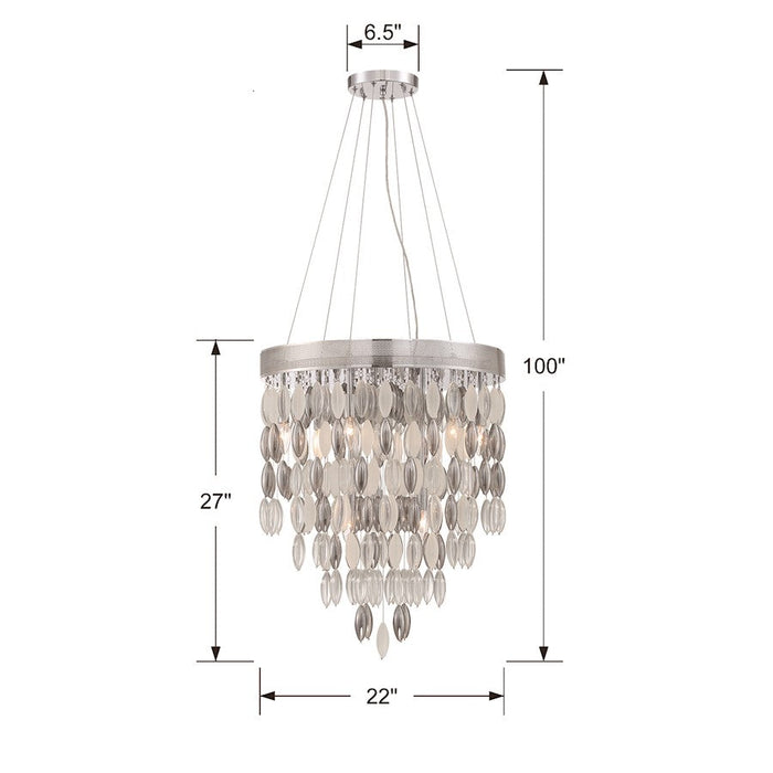 Crystorama Hudson Chandelier, Chrome