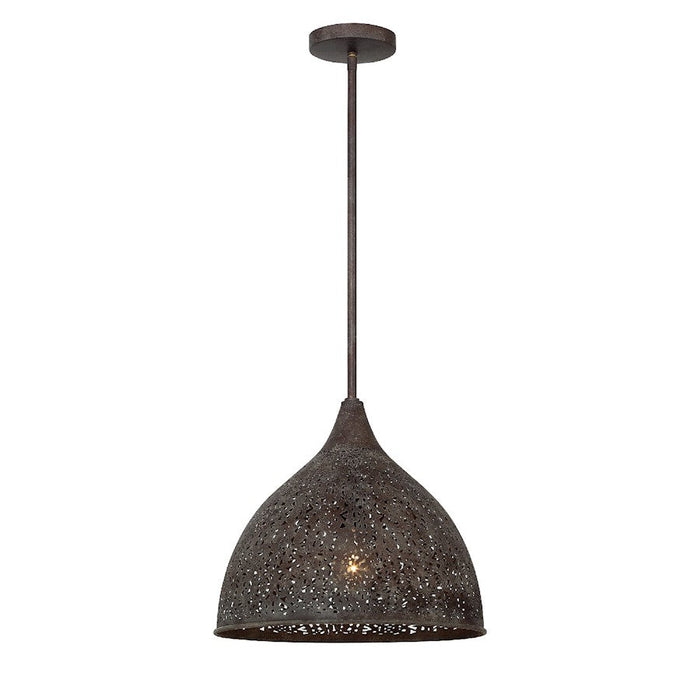 Crystorama Jasmine 1 Light Pendant, Forged Bronze