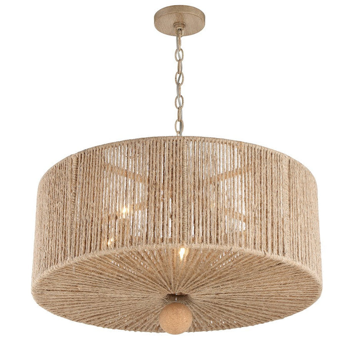 Crystorama Jessa 5 Light Pendant, Burnished Silver