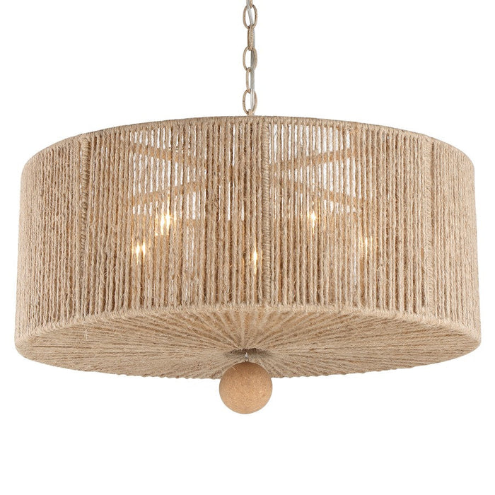 Crystorama Jessa 5 Light Pendant, Burnished Silver