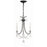 Crystorama Karrington 3 Light Mini Chandelier, Matte Black - KAR-90903-MK-CL-MWP