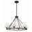 Crystorama Keenan 6 Light Chandelier, Black Forged/White - KEE-A3006-BF