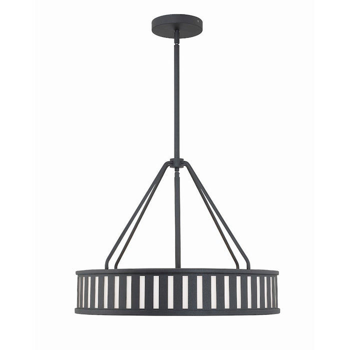 Crystorama Kendal 4 Light Pendant, Black Forged - KEN-8304-BF