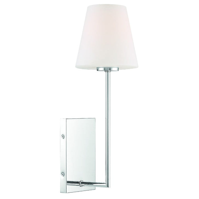 Crystorama Lena 1 Light Wall Mount, Polished Chrome - LEN-250-OP-CH