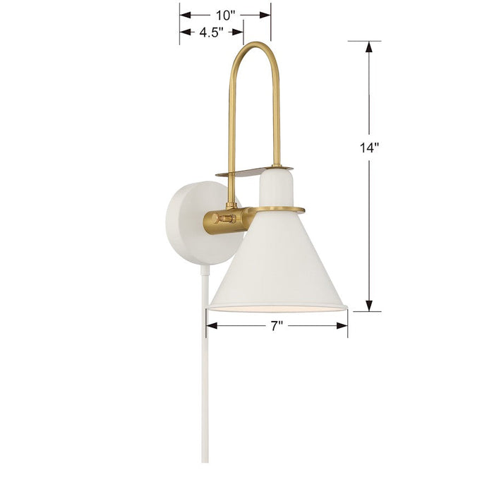 Crystorama Medford 1 Light Wall Mount