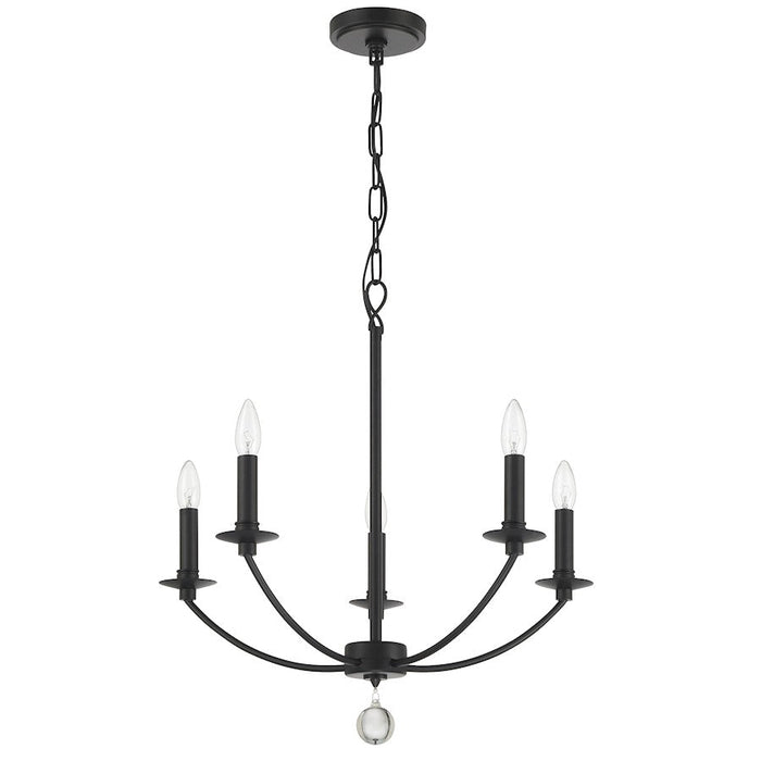 Crystorama Mila Chandelier, Black