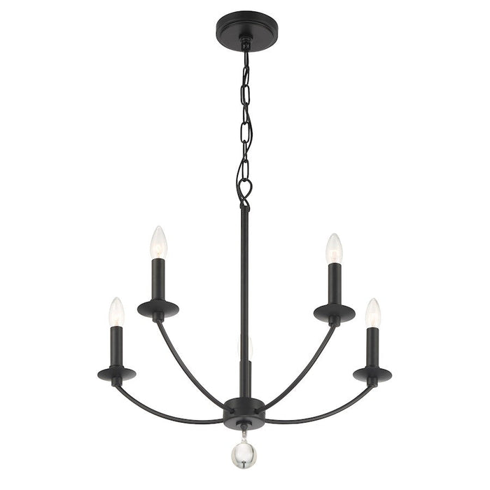 Crystorama Mila Chandelier, Black