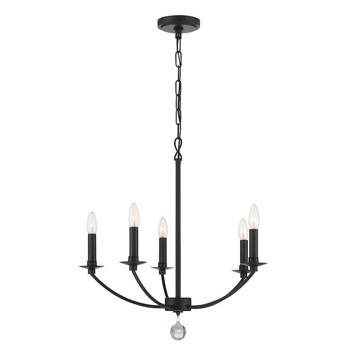 Crystorama Mila Chandelier, Black