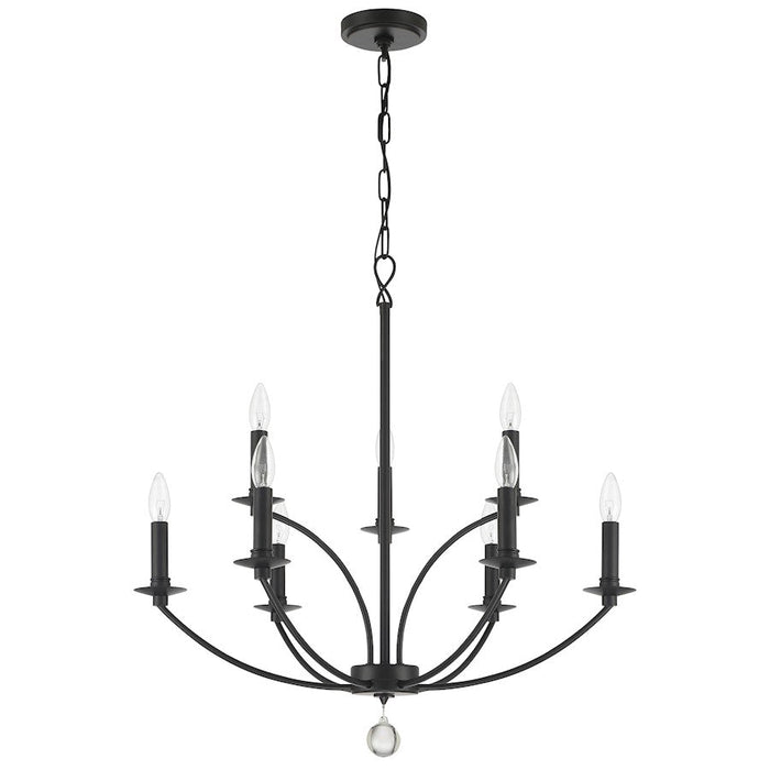 Crystorama Mila Chandelier, Black