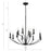 Crystorama Mila Chandelier, Black