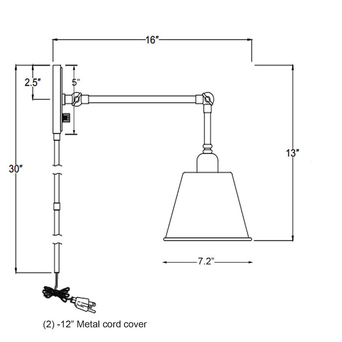 Crystorama Mitchell 1 Light Wall Mount