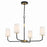 Crystorama Niles 4 Light 34" Chandelier, Black/Gold/White - NIL-70015-BF-MG