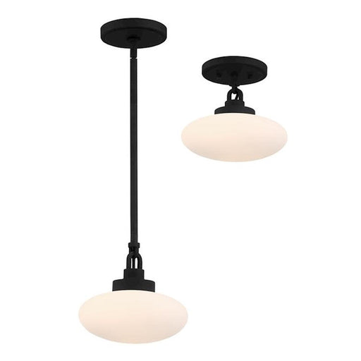 Crystorama Parker 1 Light Flush Mount, Black Forged - PKR-B8501-BF-CEILING