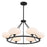 Crystorama Parker 6 Light Chandelier, Black Forged