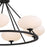 Crystorama Parker 6 Light Chandelier, Black Forged