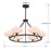 Crystorama Parker 6 Light Chandelier, Black Forged