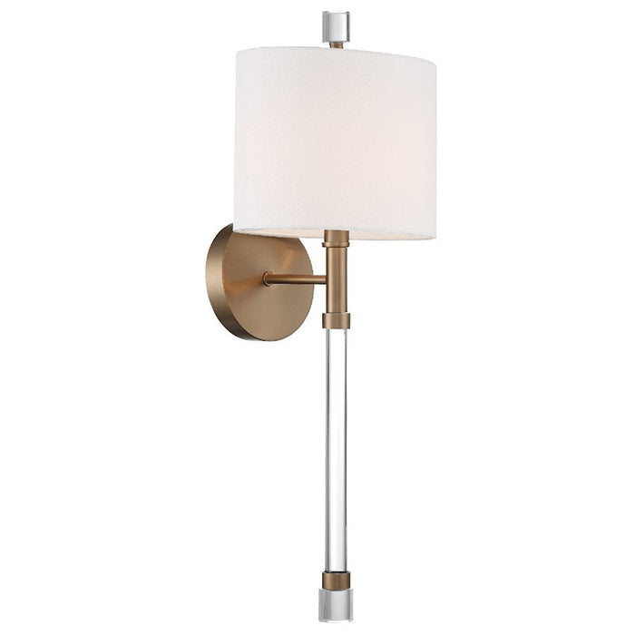 Crystorama Rachel 22.12" 1 Light Wall Sconce, Vibrant Gold - RAC-A3501-VG