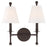 Crystorama Riverdale 2 Light Wall Mount