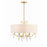 Crystorama Rollins 6 Light Chandelier, Antique Gold/White - ROL-18806-GA