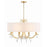 Crystorama Rollins 8 Light Chandelier, Antique Gold/White - ROL-18808-GA