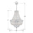 Crystorama Roslyn 9 Light Chandelier, Chrome