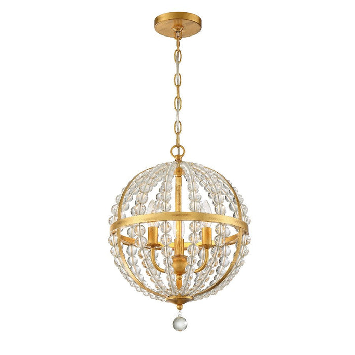 Crystorama Roxy Chandelier, Antique Gold